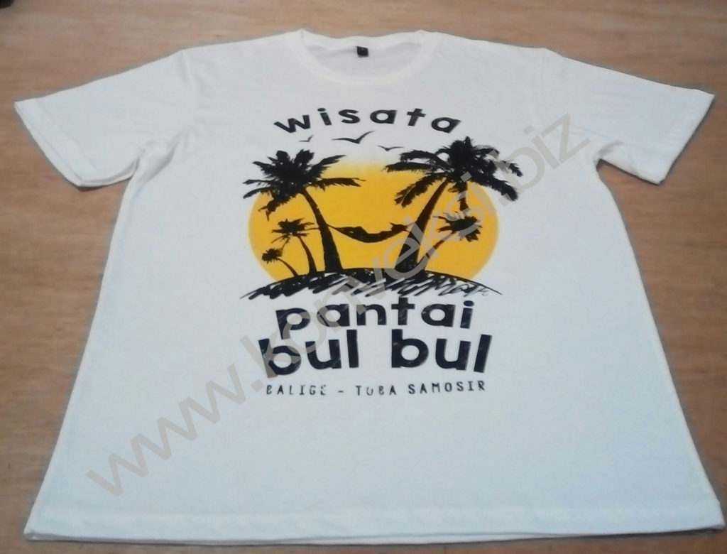 Kaos souvenir Wisata Pantai Bul Bul Toba Samosir