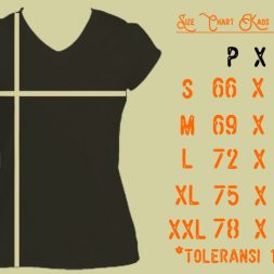 Size Chart Kaos Wanita – Standar Ukuran Kaos Indonesia
