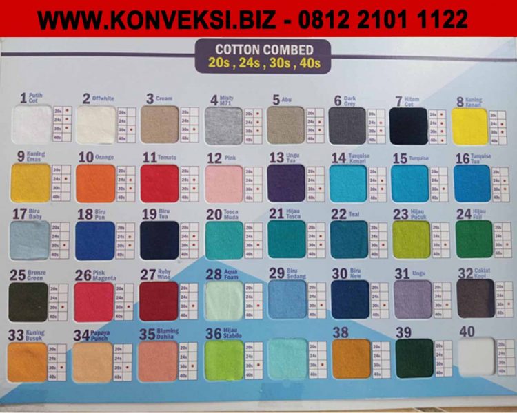 Katalog Warna Cotton Combed