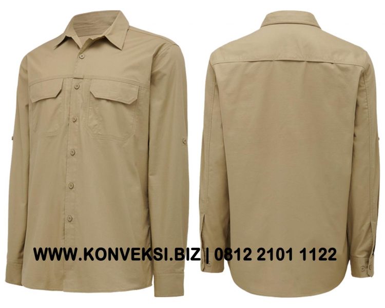 Kemeja Lapangan Ripstop Lengan Panjang