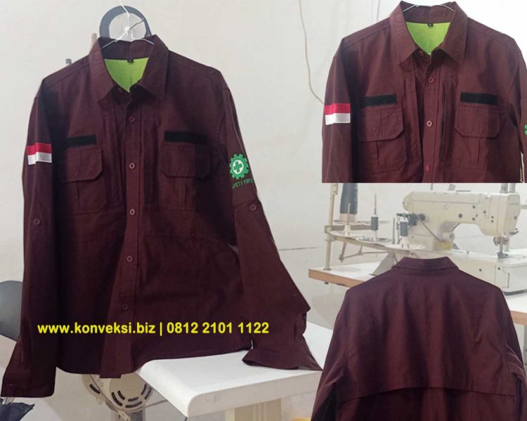 Kemeja Merah Maroon