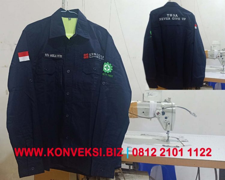 Kemeja Tactical Biru Dongker Katun