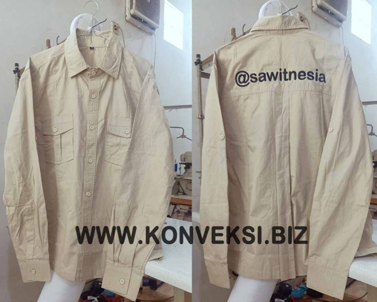 Kemeja Cream Lengan Panjang