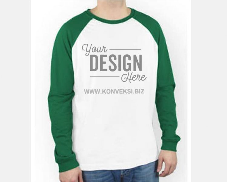Kaos Olahraga Hijau Putih