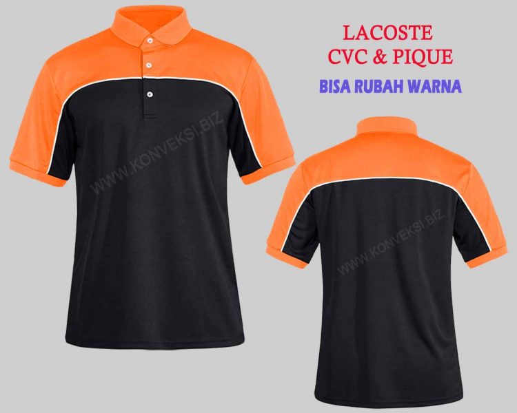 Kaos Kerah Orange Hitam