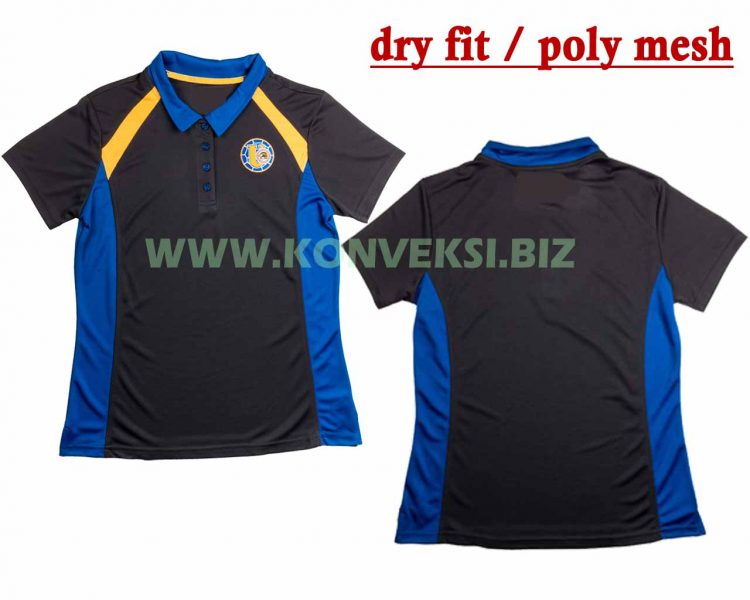 Kaos Olahraga Berkerah Abu Tua