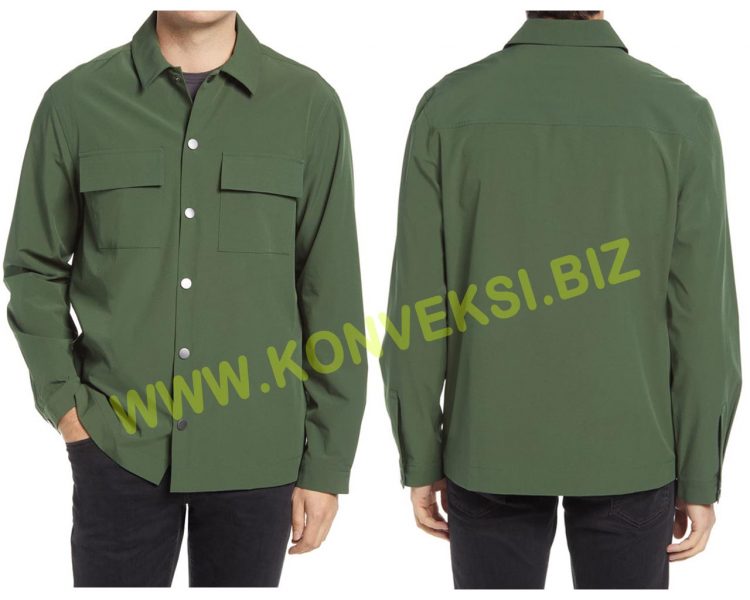 Jaket Kemeja Hijau Army