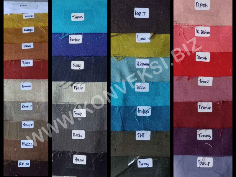 Katalog Warna Baby Canvas