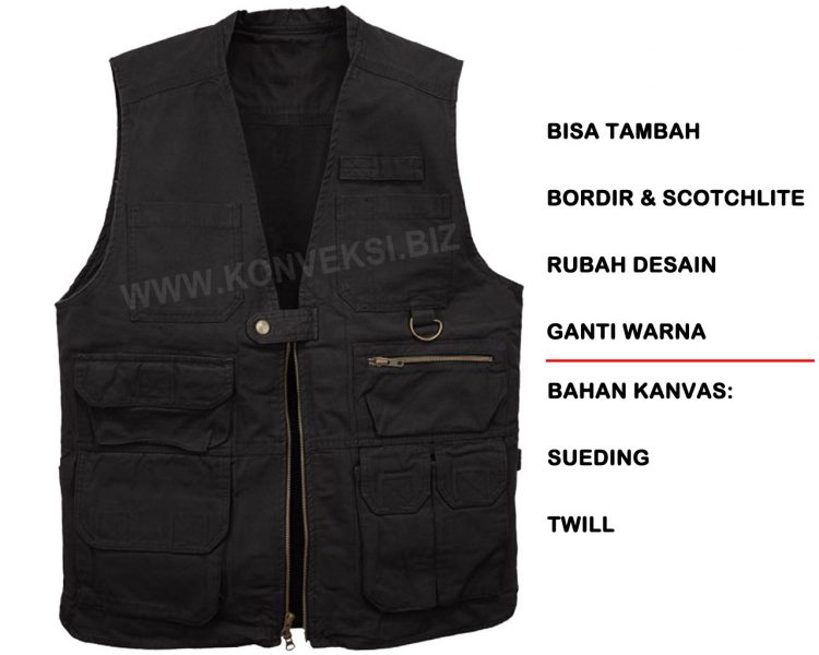 Rompi Hitam Kanvas