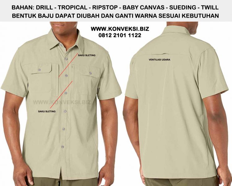 Baju PDH Khaki