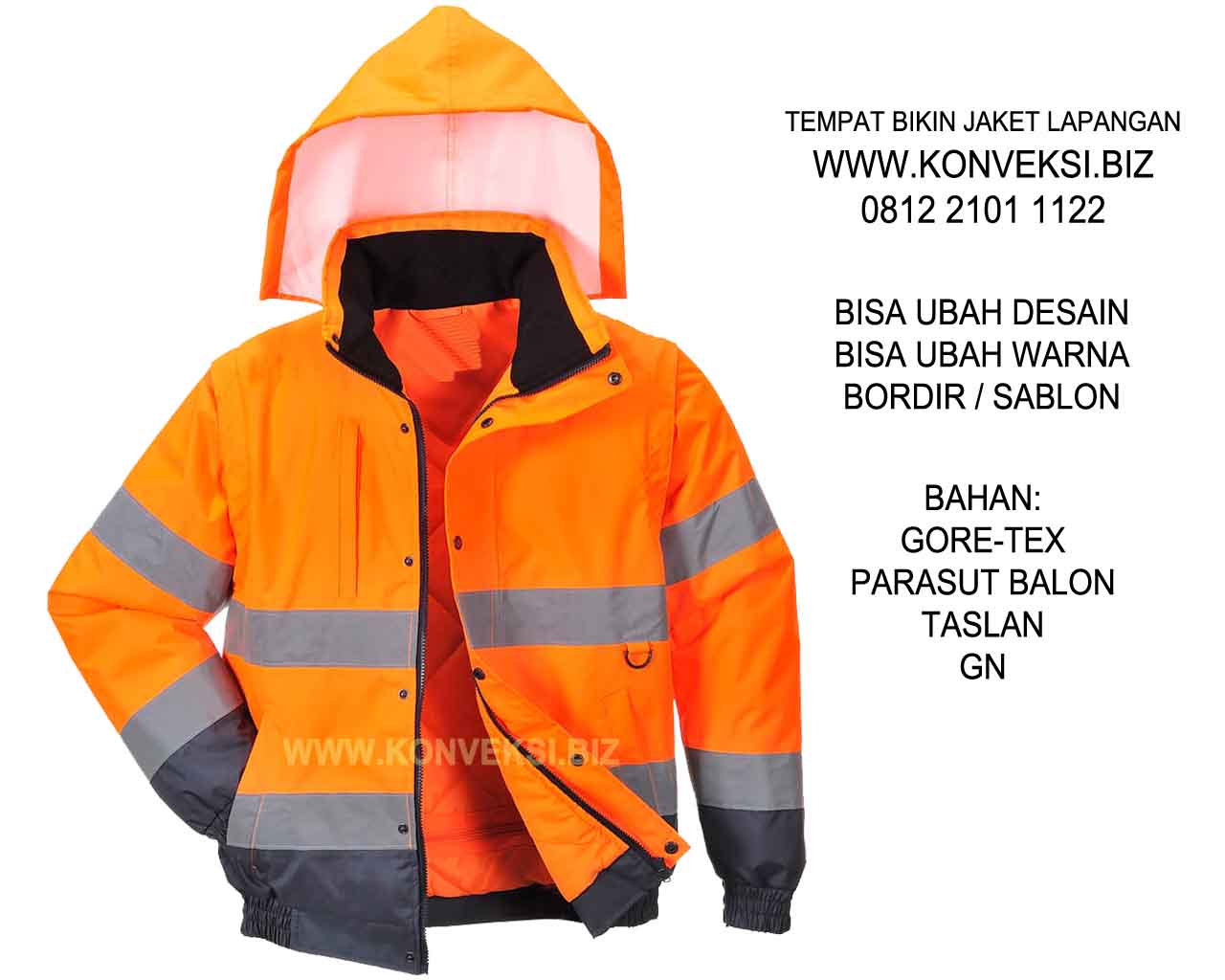 Jaket Safety Proyek Tambang Bahan Parasut